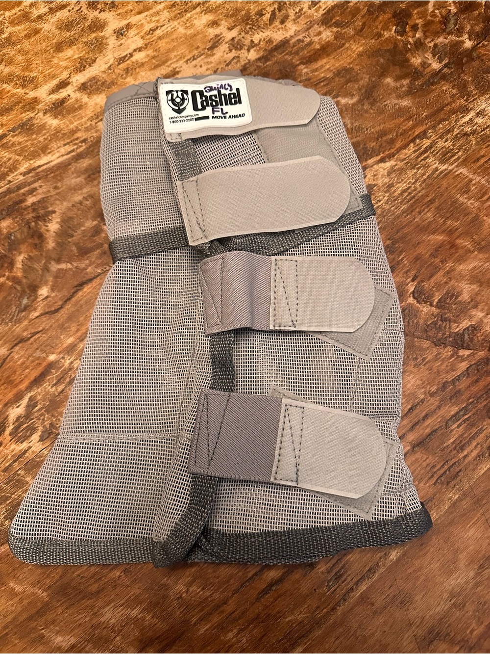 Horse Leg Guards-Mesh Wraps – Gray- Size Horse